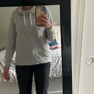 Lululemon scoop neck pullover hoodie in light grey